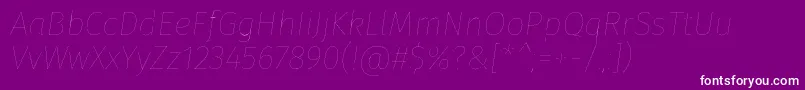 FirasansFouritalic Font – White Fonts on Purple Background