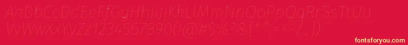 FirasansFouritalic Font – Yellow Fonts on Red Background