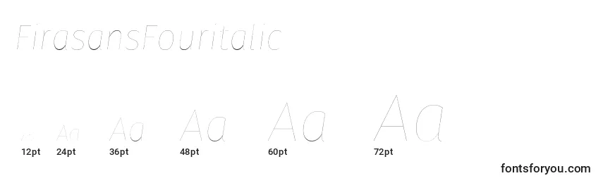 Tamaños de fuente FirasansFouritalic