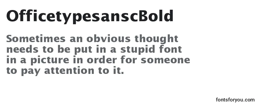 OfficetypesanscBold フォントのレビュー
