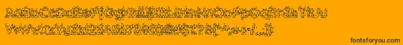 More about HammeroidHollow Font HammeroidHollow Font – Black Fonts on Orange Background