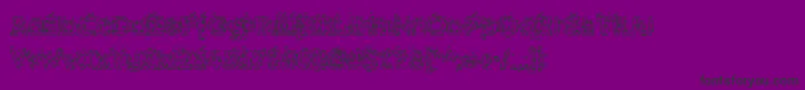 HammeroidHollow-Schriftart – Schwarze Schriften auf violettem Hintergrund
