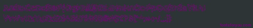 Шрифт HammeroidHollow – фиолетовые шрифты на чёрном фоне