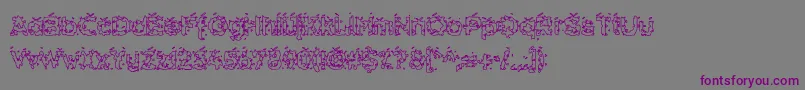 HammeroidHollow Font – Purple Fonts on Gray Background