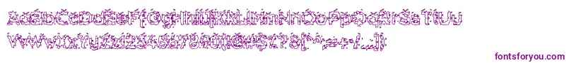 フォントHammeroidHollow – 白い背景に紫のフォント