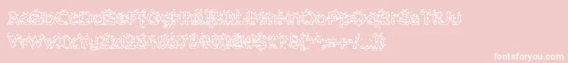 Шрифт HammeroidHollow – белые шрифты на розовом фоне