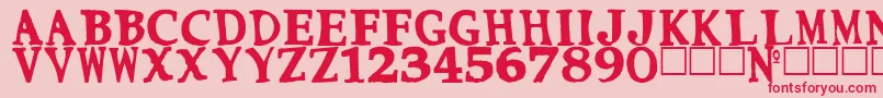 Cmonnear Font – Red Fonts on Pink Background