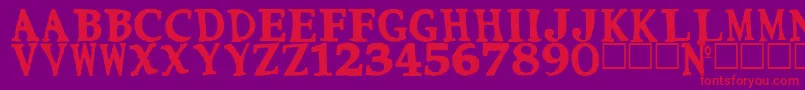 Cmonnear Font – Red Fonts on Purple Background