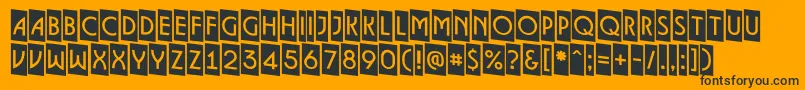 Czcionka ALancetcmdn – czarne czcionki na pomarańczowym tle