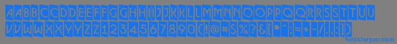 ALancetcmdn Font – Blue Fonts on Gray Background