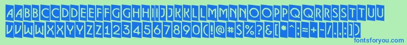 ALancetcmdn Font – Blue Fonts on Green Background