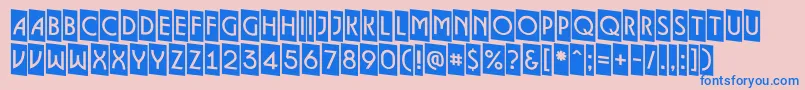 Fonte ALancetcmdn – fontes azuis em um fundo rosa