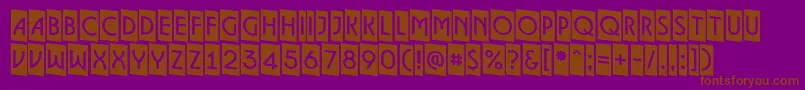 ALancetcmdn Font – Brown Fonts on Purple Background