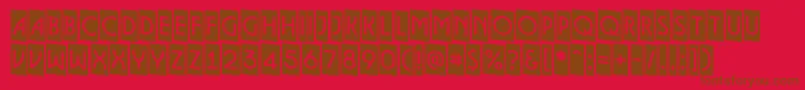 ALancetcmdn Font – Brown Fonts on Red Background