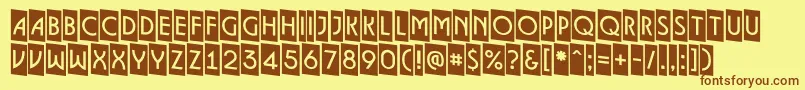 Шрифт ALancetcmdn – коричневые шрифты на жёлтом фоне