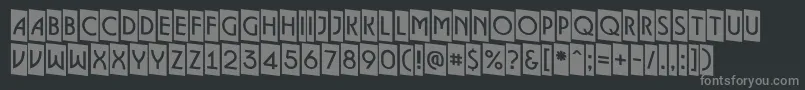 Fonte ALancetcmdn – fontes cinzas em um fundo preto