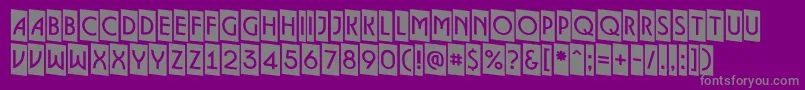フォントALancetcmdn – 紫の背景に灰色の文字
