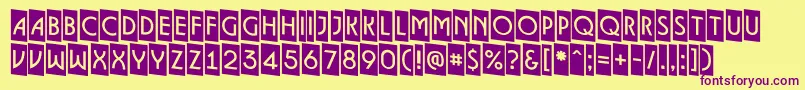 ALancetcmdn Font – Purple Fonts on Yellow Background
