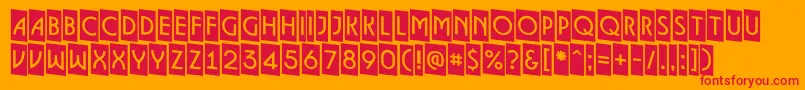 ALancetcmdn Font – Red Fonts on Orange Background