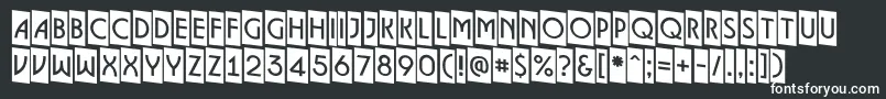 フォントALancetcmdn – 黒い背景に白い文字