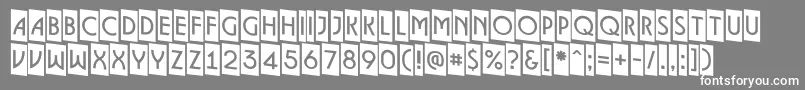 ALancetcmdn-fontti – valkoiset fontit harmaalla taustalla