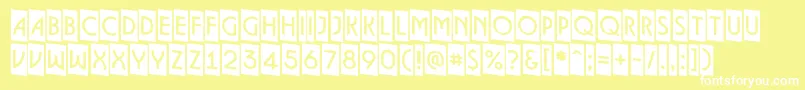 ALancetcmdn Font – White Fonts on Yellow Background