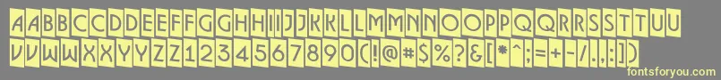 ALancetcmdn Font – Yellow Fonts on Gray Background