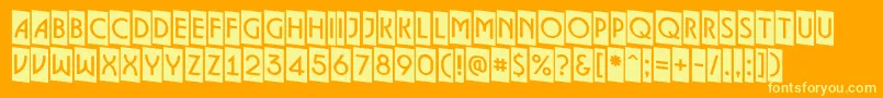 ALancetcmdn Font – Yellow Fonts on Orange Background