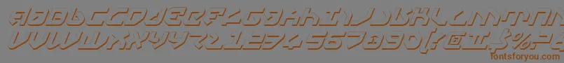 YahrenShadowItalic Font – Brown Fonts on Gray Background