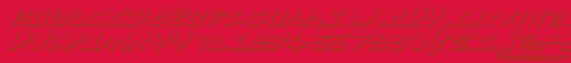 Fonte YahrenShadowItalic – fontes marrons em um fundo vermelho