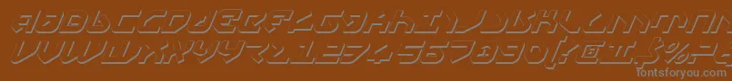 YahrenShadowItalic Font – Gray Fonts on Brown Background