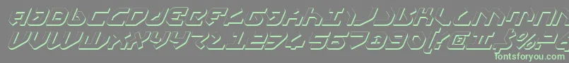 YahrenShadowItalic Font – Green Fonts on Gray Background