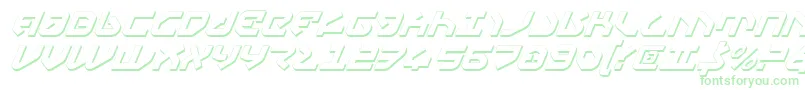 YahrenShadowItalic Font – Green Fonts on White Background