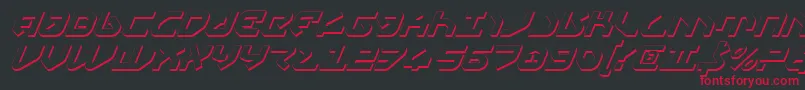 YahrenShadowItalic Font – Red Fonts on Black Background