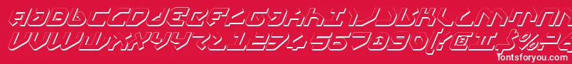 YahrenShadowItalic Font – White Fonts on Red Background
