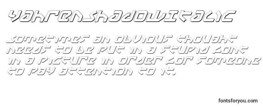 YahrenShadowItalic Font