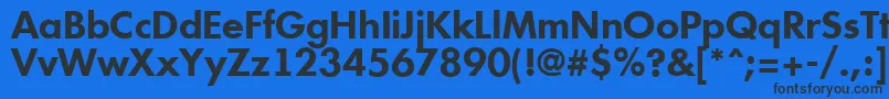 Futuri5 Font – Black Fonts on Blue Background