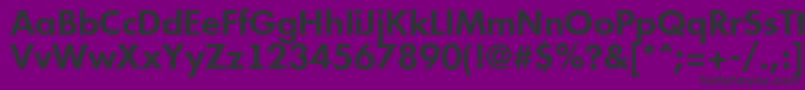 Futuri5-fontti – mustat fontit violetilla taustalla