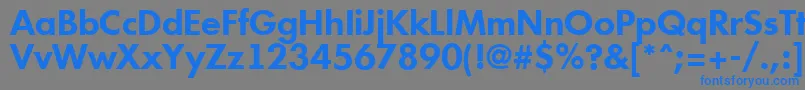 Czcionka Futuri5 – niebieskie czcionki na szarym tle