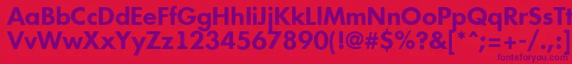 Futuri5 Font – Purple Fonts on Red Background