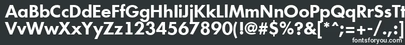 Futuri5-fontti – valkoiset fontit mustalla taustalla
