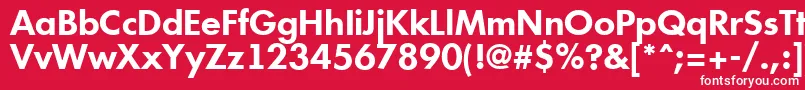 Czcionka Futuri5 – białe czcionki na czerwonym tle