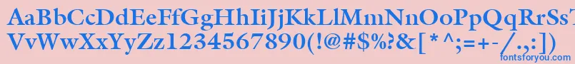 ItcGalliardLtBold Font – Blue Fonts on Pink Background