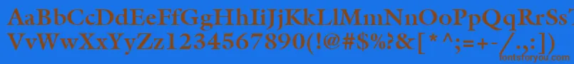 Шрифт ItcGalliardLtBold – коричневые шрифты на синем фоне