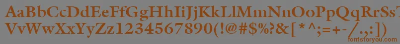 ItcGalliardLtBold Font – Brown Fonts on Gray Background