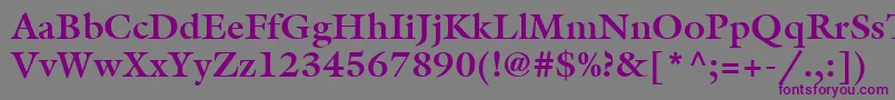 ItcGalliardLtBold Font – Purple Fonts on Gray Background