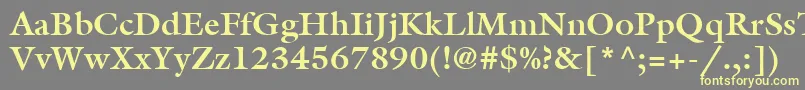 ItcGalliardLtBold Font – Yellow Fonts on Gray Background