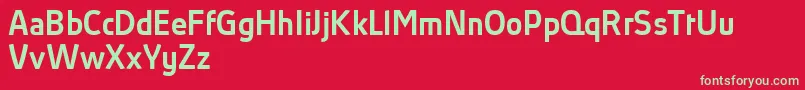 AbsolutProMediumReduced Font – Green Fonts on Red Background