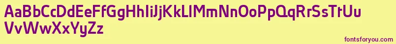 AbsolutProMediumReduced Font – Purple Fonts on Yellow Background