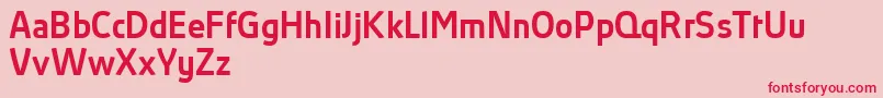 AbsolutProMediumReduced Font – Red Fonts on Pink Background